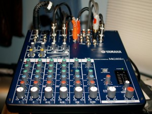 Close Up of my Yamaha MG102c Mixer.